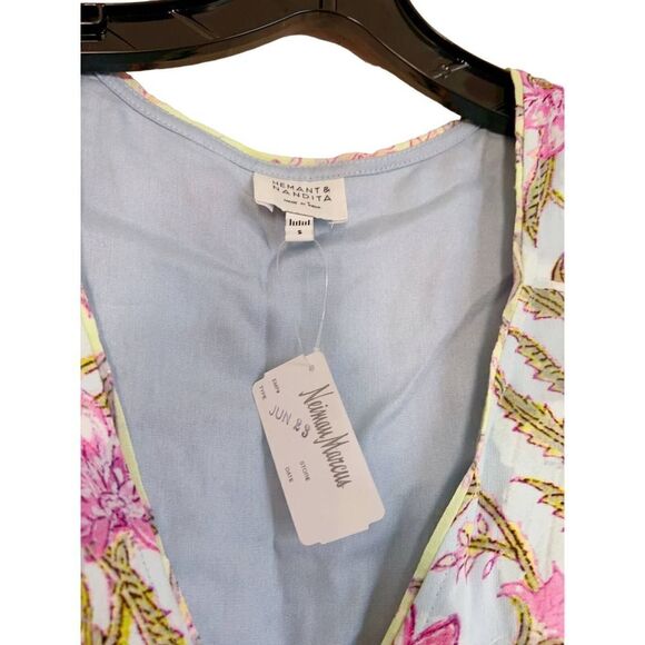 HEMANT & NANDITA floral mini dress Small - Picture 7 of 10